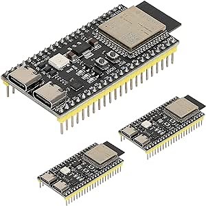 3pcs ESP32-S3-DevKitC-1-N16R8 ESP32 S3 Development Board WiFi + Bluetooth MCU Module, Dual Type-C ESP32-S3-WROOM-1 Cores Microcontroller Processor Integrates Complete Wi-Fi and BLE Functions