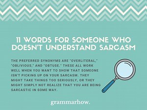 11 Words for Someone Who Doesn't Understand Sarcasm
