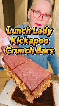 Lunch Lady Kickapoo Crunch Bars! Chocolatey Goodness!