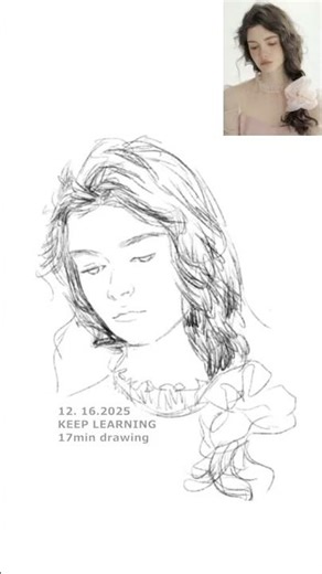 keep drawing Day1816【keep learning what U like】face figure drawing painting #Shorts #sketch#portrait