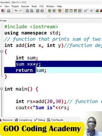 Your First C++ Function in 1 Minute 😱 (Sum Trick!)