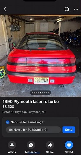 Here’s a Plymouth Laser that you can buy today!