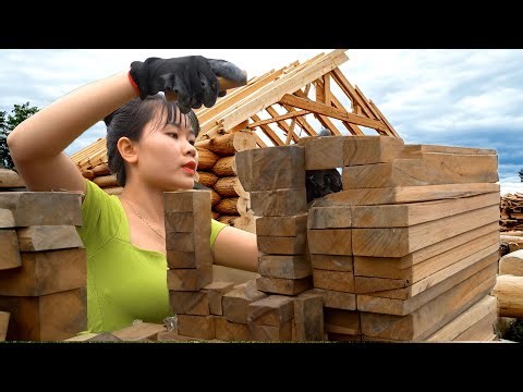 Log House Building Process | I Build My Dream Log House from the Ground Up