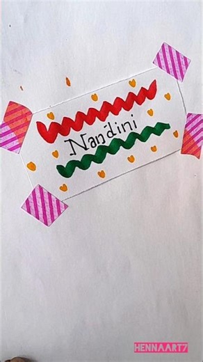 Easy DIY Name Tag Design 💖 Cute Paper Craft Idea #Shorts #art #nameart #diy #diyart