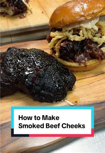 Beef cheeks done low and slow 🔥 Chef Duce breaks down how to turn this tough cut into buttery, melt-in-your-mouth BBQ. #beefcheeks #smokedbeef #bbq #bbqtok #pitmaster