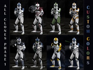 All Clones Phase 1 and Custom Recolor addon