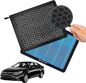 Cabin Air Filter CF12159 Fits 2016‑2019 Hyundai Sonata (L4 2.0L Hybrid Only) & Kia Optima (2016‑2020), Honeycomb Structure, Activated Carbon & Durable Frame