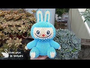 DIY paper the monster labubu P1 , paper stuff | Tutorial de origami 3d los monstruos labubu