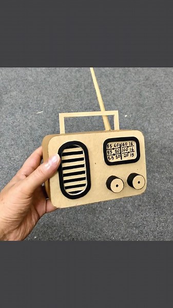 Make Radio from Cardboard | DIY creative mini craft ideas #diy #cardboard #radio