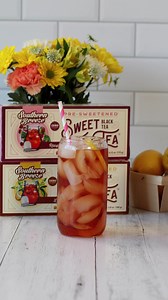 Make a delicious pitcher of tea perfect for springtime with this super simple recipe, y'all! Just brew our Lemon and Raspberry Family Size teas following the packaging instructions. 🍋 To make a gallon of tea, steep 2 Lemon tea bags in 2 quarts of boiling water, and 2 Raspberry tea bags in 2 quarts of boiling water, for 3-5 minutes each. Then just toss the tea bags, mix the teas together, and chill! When you're ready to serve, garnish with some fresh berries and lemon slices! #icedtea #raspberry