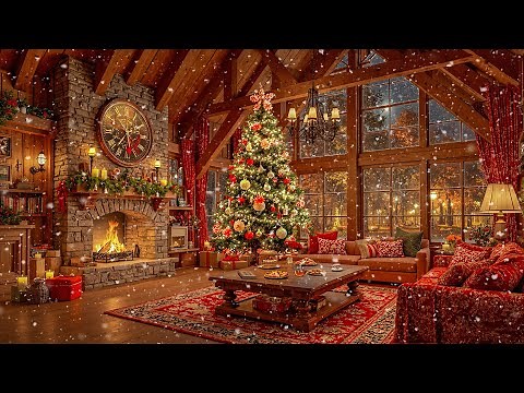 Instrumental Christmas Music With Fireplace 🔥 Relaxing Christmas Music 🎄 Soothing Christmas Ambience
