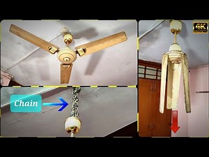 Ceiling Fan Three Blades 90° Angle Drop Test Experiment with Chain Wobble | Final Part 2