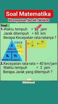 Basic Math: Speed, Distance, and Time #basicmath #math #speed #time #tiucpns #psychotest