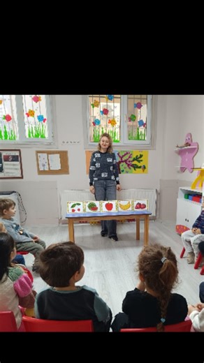 Neşeli Minikler Anaokulu on Instagram: "Today’s English topic with the Yıldızlar class was Fruit 🍎🍌 We tried to guess the fruits using riddles. It was a fun time 😍"