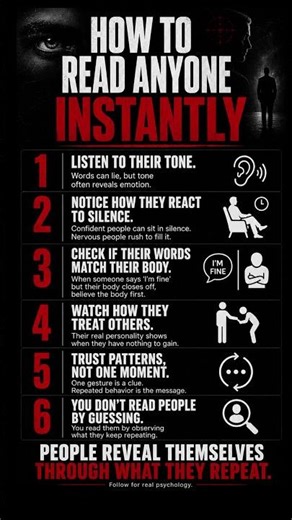 6 Behavioral Signs That Reveal Who Someone Really Is #psychologyfacts #humanbehavior