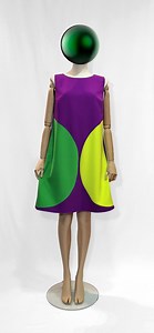 Mini-robe en crêpe color block : robe courte ample - Etsy France