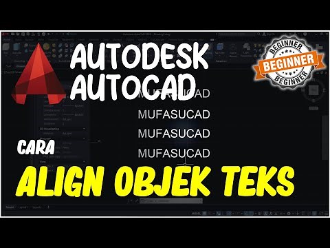 Cara Align Objek Teks Di AutoCAD