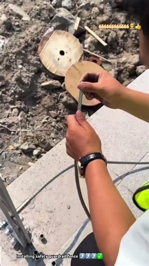 GUARDRAIL INSTALLATION : Installing wire fence for highway