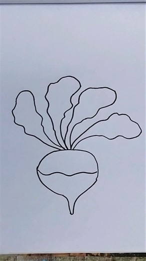 How to draw Turnip 🫜 | Vegetable Drawing #shorts #vegetables #turnip #art #drawing #trending #viral