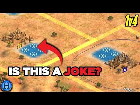 I Spawned ON TOP of the Enemies | 1v4 AoE2