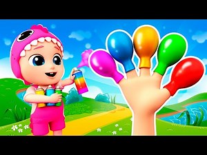 Wo ist die Finger-Familie? 🖐| Singe & lerne Farben mit dem süßen Dino! ✨ Bubbleee – Kinderlieder