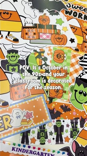 90s inspired Halloween classroom decor!! 🎃👻🍬
