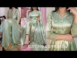 Models inspired dress cutting & stitching/front open/Party wear dress designs #new #viral #dress