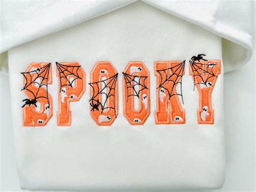 Halloween Spiderweb Ghost FONT Applique Set of 2 Varsity Collegiate Block Alphabet Monogram Machine Embroidery Designs Sizes 2.4 up to 5.3in - Etsy