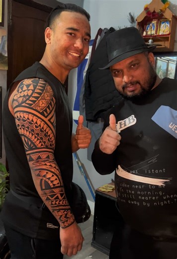 Full sleeve tattoo #suraj tattoo #viralvideo #trending #boystattoo #foryou