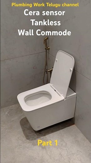 Cera sensor tankless Wall commode || cera wall hung WC sensor operated crlos square