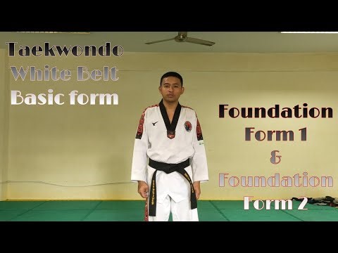 📌 Foundation Form Number 1 and 2 - Basic form for White Belt Taekwondo Tutorial 🥋