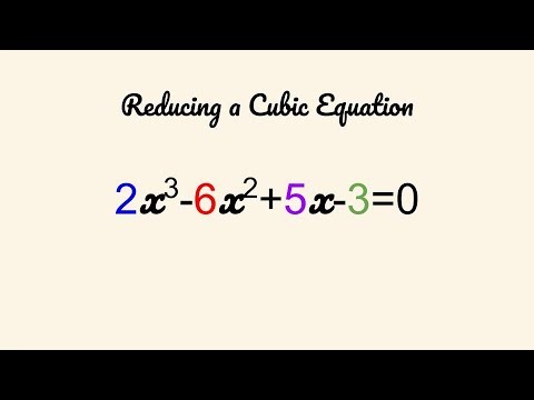 Reducing a Cubic Polynomial