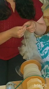 4.9K views · 181 reactions | Spinning wool yarn directly from raw sheep fleece. Tonight I've got beautiful soft light blue Texel fleece on my spinning wheel #wool #art #craft #creative #diy #homemade #homestead #sheep #farm #countrylife #handmade #knitting #crochet #yarn | Welsh cottage by Zina | Facebook