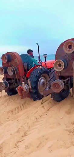 Tractor Repairs at the Beach: A Rural Setup