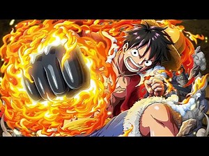 Luffy uses Red Hawk for the first time.