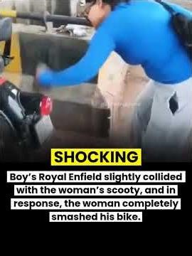Woman Smashes Royal Enfield After Minor Scratch in Jaipur! 😱