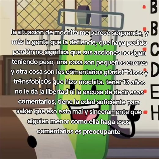 [ #testtubeii ] con más info aquí mochita no se puede excusar de que no sabía el género de flan para decirle travesti, no es difícil tratarlo como una persona y ya, aparte de lo insoportable que era con sus doubles creyéndose superior incluso si no lo admitia. eso se ve por la cantidad de videos que le hacía a sus haters / doubles , la neta a su edad es preocupante los comentarios dichos por esta. no tocare el tema de ben pq es una cosa de la cual no tengo información suficiente #osc #fpy #opini