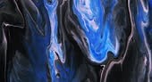 Abstract art. A moving drawing with flowing rivers of blue and white...