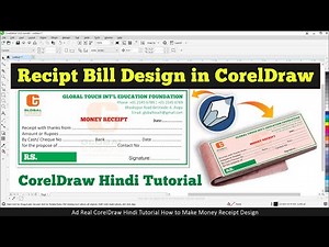 Printable Receipt Bill Design in CorelDraw 2024 || Design Money Receipt Bill Design in CorelDraw