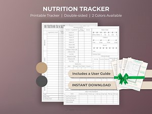 Nutrition Tracker Daily Food Journal for a Balanced Diet – Track Protein, Calories, Carbs, and Macros With a Meal Log - Etsy