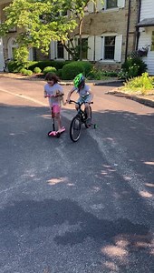 59 reactions | With Ruby on her scooter and Gus peddling away on his bike, the Misny twins had a spirited, neck and neck race until Gussy pulled away. Ruby expressed her dismay with Gus’s gloating, Arnold Schwarzenegger victory pose. Her comment was, “Your muscles aren’t big enough to do that” and Gus retorted with, “Yes they are!”. Have a wonderful weekend and make a special effort to spend time with those you love!! | Tim Misny | Facebook