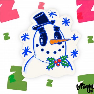 Sparkle Snowman Sticker | Snowman Sticker| Christmas Sticker | Xmas Sticker | Winter Sticker | Holiday Sticker - Etsy