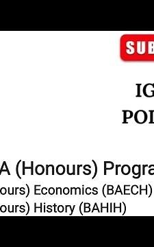 Ignou BA Honour Programmes#ignou#ignoucourses#ignouba#ignouuniversity#ignouadmission2026