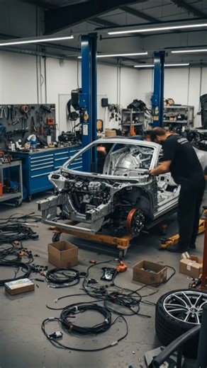 “Epic Car Transformation | From Disassembled Parts to Fully Built Sports Car