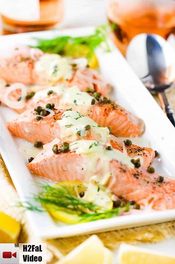 Poached Salmon with Capers and Hollandaise | How to Feed a Loon