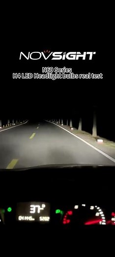 Novsight N60 Series LED Headlight bulbs real test at road
