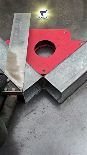 Mẹo Gia Công Chân Bàn Vuông Bo Góc #inox304 #welding #cokhi #inox #news #shorts