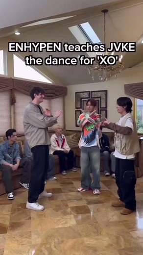 Enhypen teaches jvke the dance for 'XO' #enhypen#jvke#engene#OnlyIfYouSayYes#ROMANCE_UNTOLD#fyp#fypシ#fypage#fyppppppppppppppppppppppp