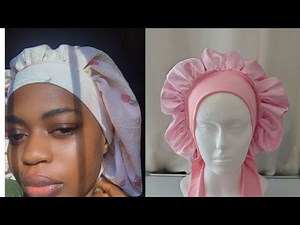 No Elastic Needed! Easy Adjustable Hair Bonnet Tutorial (Beginner Friendly)🌸