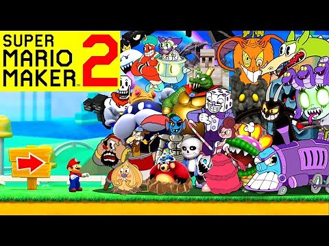 Can Mario Beat All My BOSSES AT ONCE? (Cuphead, Undertale, Minecraft, Sonic)(Mario Maker 2 bosses)